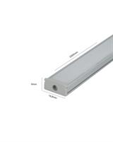 IPERLUX LED PROFILO ALLUMINIO SILVER COVER OPALE