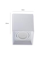 IPERLUX LED SUPPORTO QUADRATO GU10 ORIENTABILE BIANCO