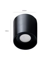 IPERLUX LED SUPPORTO ROTONDO GU10 ORIENTABILE NERO
