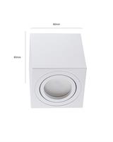 IPERLUX LED SUPPORTO GU10 QUADRATO ORIENTABILE BIANCO