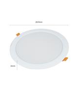 IPERLUX LED PANNELLO INCASSO ROTONDO IP40 24W 3CCT 2550LM