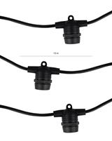 IPERLUX LED CORDONIERA PORTALAMPADE NERO FLAT 10*E27 10M