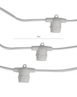 IPERLUX LED CORDONIERA PORTALAMPADE BIANCO FLAT 10*E27 10M