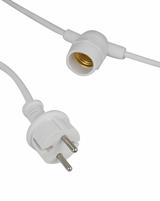 IPERLUX LED CORDONIERA PORTALAMPADE BIANCO FLAT 10*E27 10M