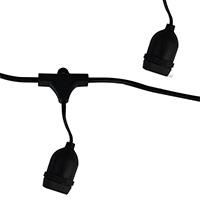 IPERLUX LED CORDONIERA PORTALAMPADE NERO PENDANT 10*E27 10M