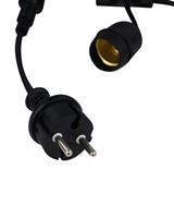 IPERLUX LED CORDONIERA PORTALAMPADE NERO PENDANT 10*E27 10M