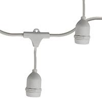 IPERLUX LED CORDONIERA PORTALAMPADE BIANCO PENDANT E27 10M