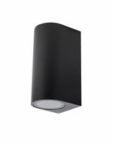 IPERLUX LED SUPP. GU10 UP&DOWN ROTONDO PER PARETE NERO IP65
