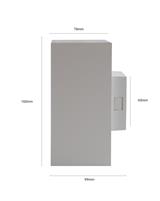 IPERLUX LED APPLIQUE QUADRATA BIANCA IP65 18W 3CCT 1600LM