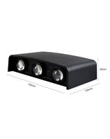 IPERLUX LED APPLIQUE NERA IP65 6W 3CCT 400LM 38°*6