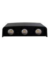 IPERLUX LED APPLIQUE NERA IP65 6W 3CCT 400LM 38°*6