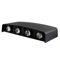 IPERLUX LED APPLIQUE NERA IP65 8W 3CCT 550LM 38°*8