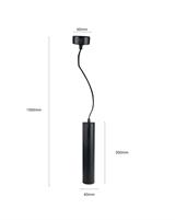 IPERLUX LED PORTA LAMPADA NERO A SOSPENSIONE
