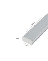 IPERLUX LED PROFILO ALLUMINIO BIANCO COVER OPALE