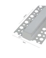 IPERLUX LED PROFILO ALLUM. INCASSO SILVER COVER OPALE