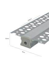 IPERLUX LED PROFILO ALLUMINIO INCASSO SILVER COVER OPALE