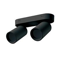 IPERLUX LED PORTA FARETTO ORIENTABILE NERO 2XGU10