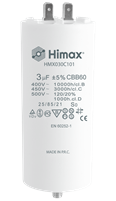 HIMAX CONDENSATORE CBB60 3µF 2+2 pin vite con dado e rond.