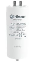 HIMAX CONDENSATORE CBB60 4µF 2+2 pin vite con dado e rond.