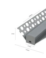 IPERLUX LED PROFILO ALLUM. INCASSO SILVER COVER OPALE