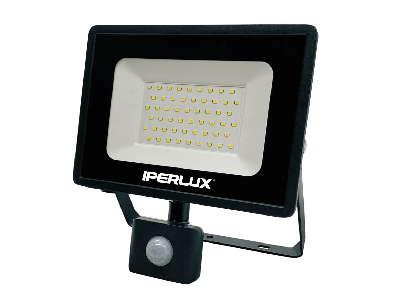 IPERLUX LED PROIETTORE SENS.MOV. IP65 NERO 50W