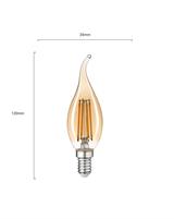 IPERLUX LED COLPO DI VENTO E14 FIL. AMBRATA 6W 3000K 600LM