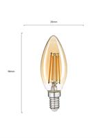 IPERLUX LED OLIVA E14 FILAMENTO AMBRATA  6W