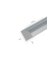 IPERLUX LED PROFILO ALLUM. ANGOLARE SILVER COVER TRASPARENTE