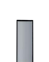 IPERLUX LED PROFILO ALLUMINIO NERO 2MT 16X16MM COVER OPALE